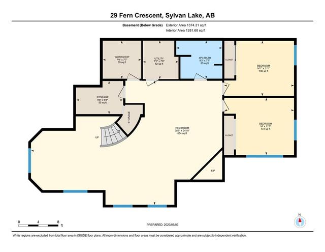 29 Fern Cres, House detached with 3 bedrooms, 2 bathrooms and 3 parking in Sylvan Lake AB | Image 39