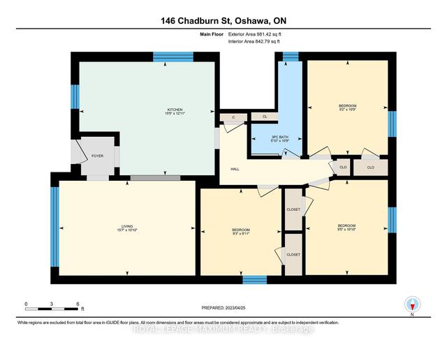 MAIN - 146 Chadburn St, House detached with 3 bedrooms, 1 bathrooms and 3 parking in Oshawa ON | Image 25