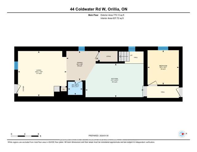 44 Coldwater Rd W, House detached with 3 bedrooms, 2 bathrooms and 1 parking in Orillia ON | Image 32