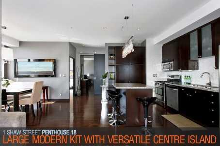 PH18 - 1 Shaw St, Condo with 2 bedrooms, 2 bathrooms and 1 parking in Toronto ON | Image 4