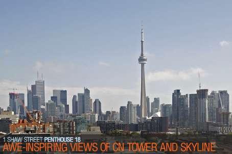 PH18 - 1 Shaw St, Condo with 2 bedrooms, 2 bathrooms and 1 parking in Toronto ON | Image 9