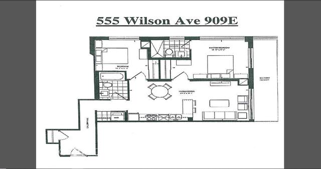 909E - 555 Wilson Ave, Condo with 2 bedrooms, 2 bathrooms and 1 parking in North York ON | Image 18