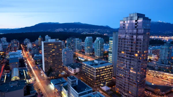 Vancouver skyline at night