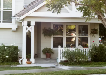 White house with porch