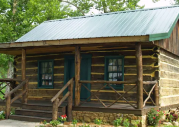 A log cabin