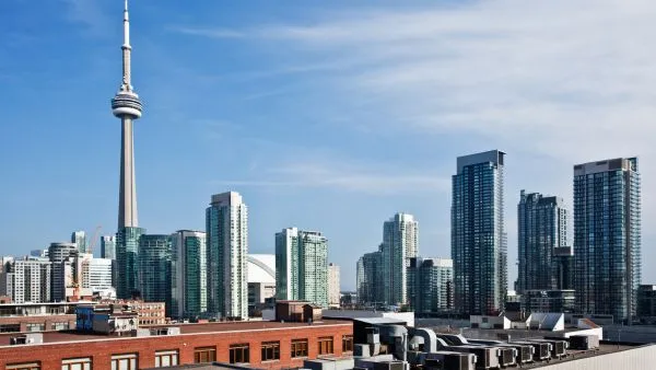 Toronto skyline during the summer months