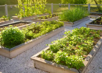 Garden beds outside