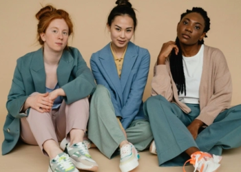 Three young women in business attire