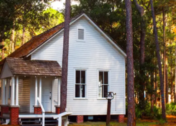 A schoolhouse.