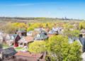 Overhead view of a neighbourhood