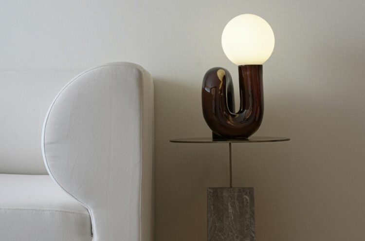 lamp in a studio apartment